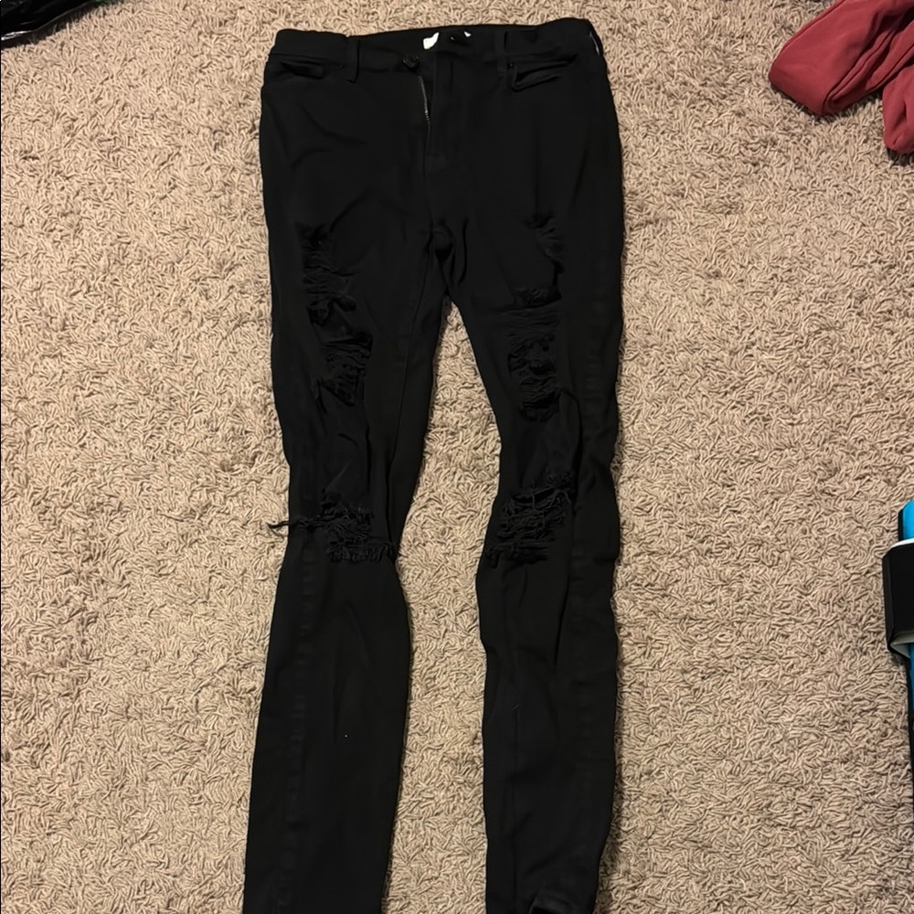 PacSun Black Skinny Distressed Jeans